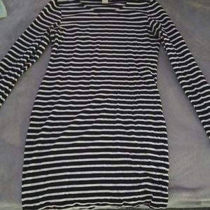 Black and white medium dress